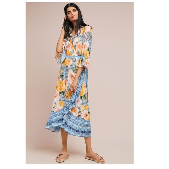 anthropologie farm rio wrap dress,zs3s.com